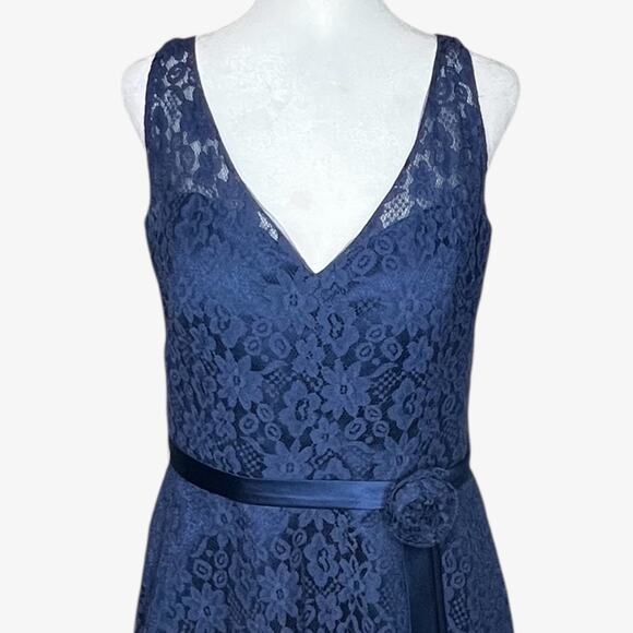 Christina Wu Occasions Dark Floral Lace Party Dress 14 Navy Fairy Romance - Picture 3 of 13